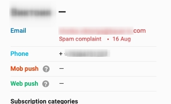 Spam complaint 