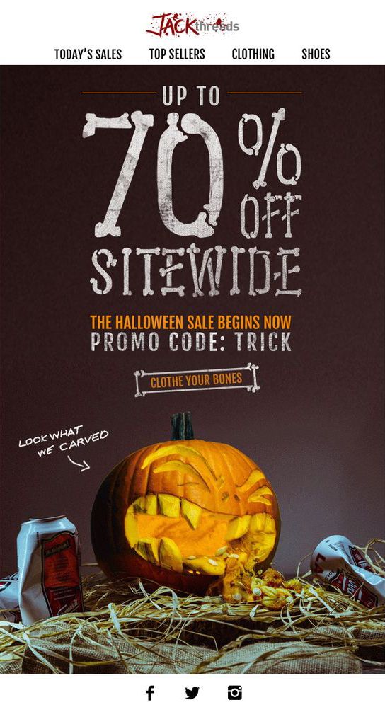 Halloween sale email