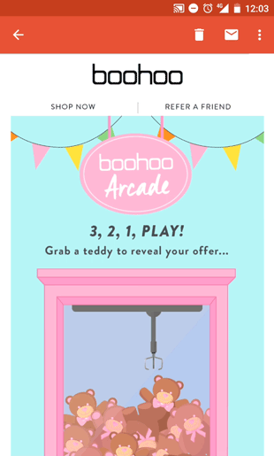 Animated GIF in the email by BooHoo