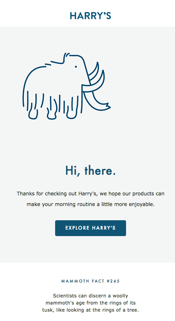 Animated GIF in the email by Harry's