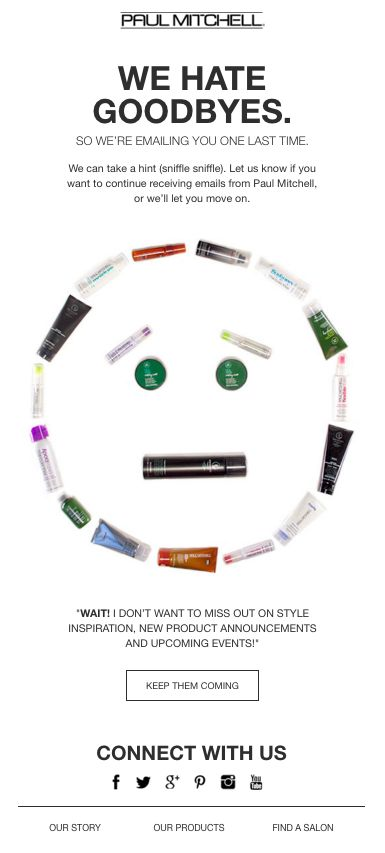 Paul Mitchell uses emoji in their campaign