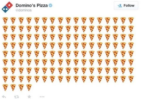 Domino's Pizza uses emoji in their campaign