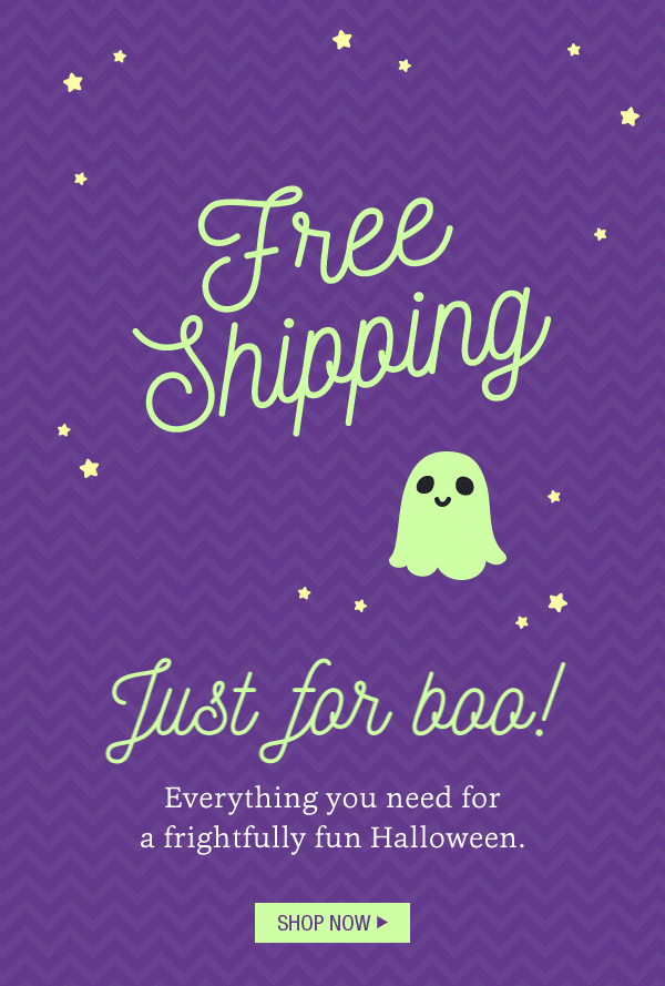 Halloween email with free shipping