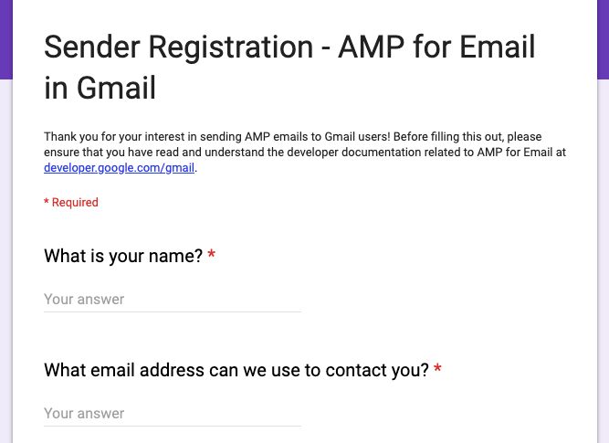 AMP Registration Form