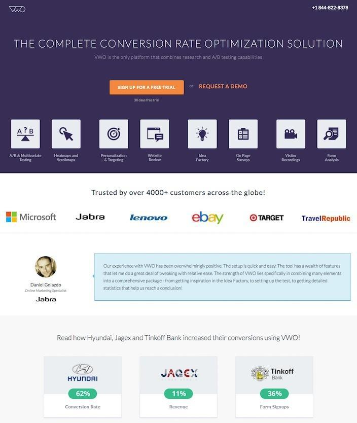 Awesome landing pages