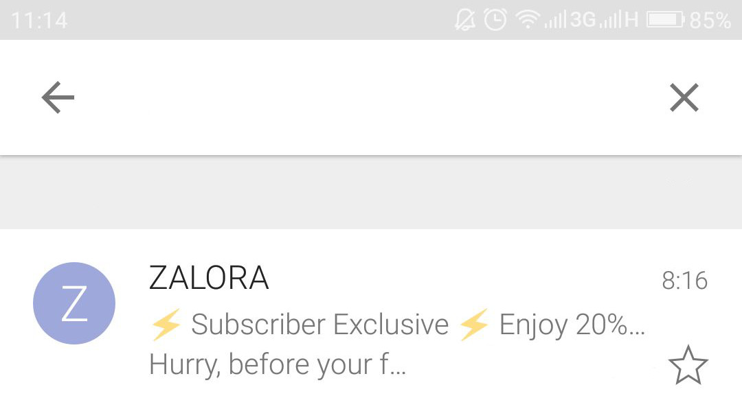 Gmail App on Android 