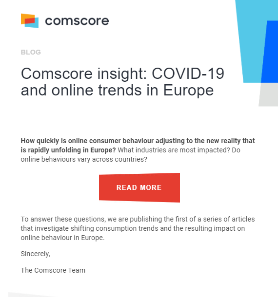 COVID-19 email examples