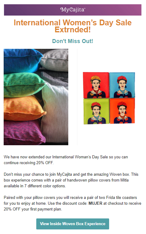 Email  ideas for Women’s Day
