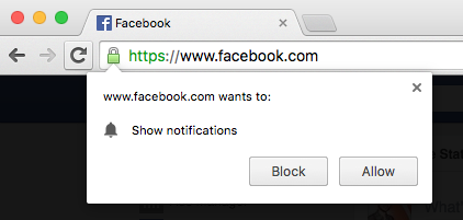 Web push notification opt-in message