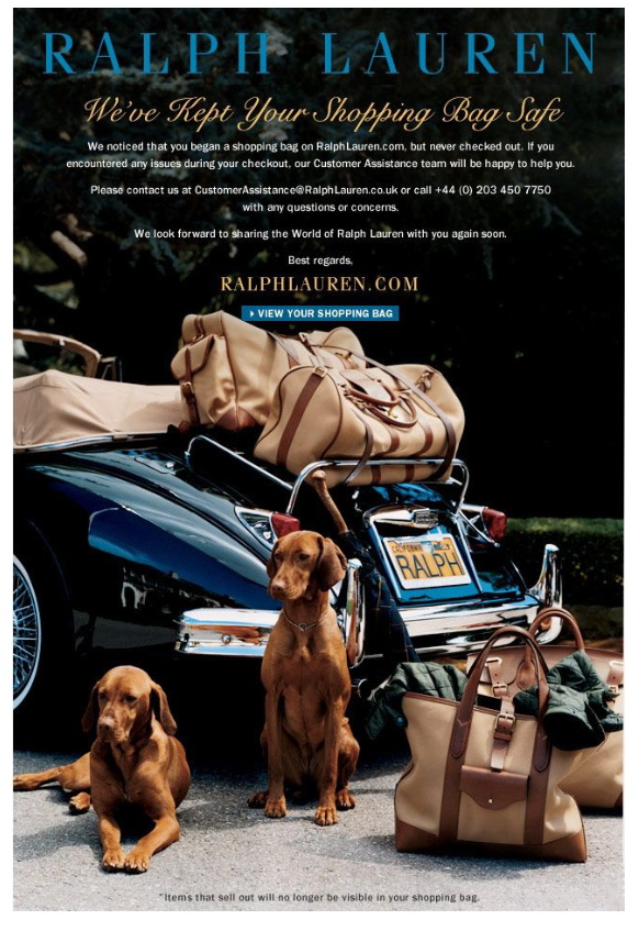 Ralph Lauren's creative cart abandonment campaign