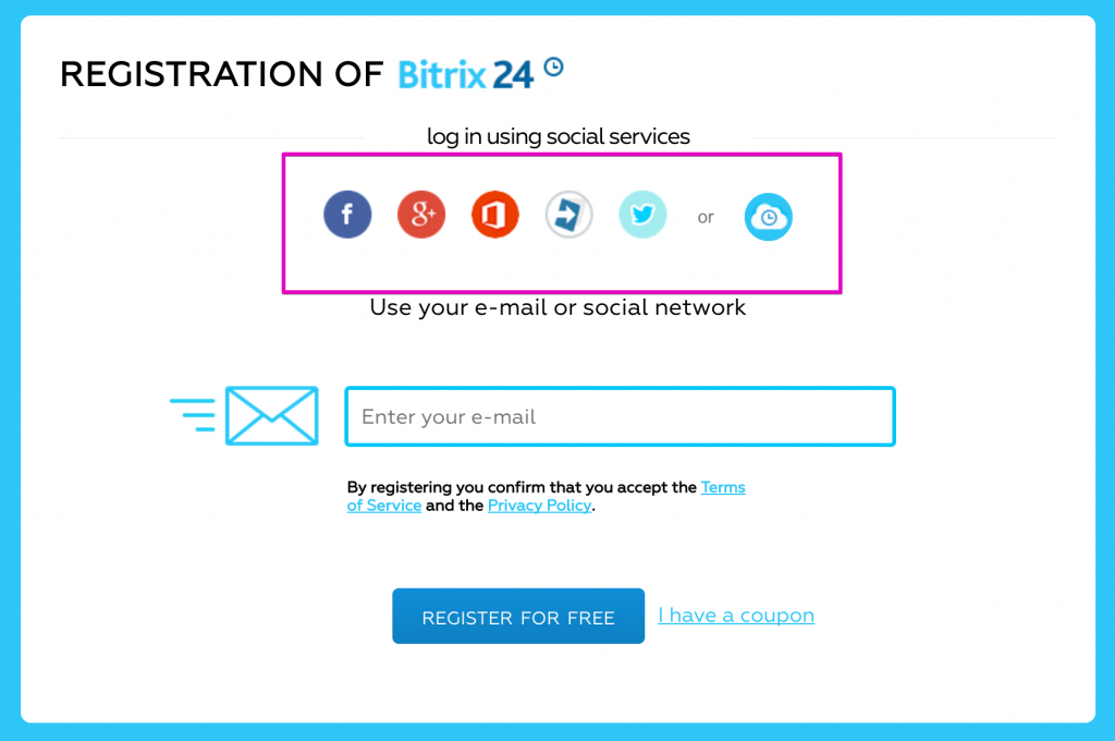 Registration through social services