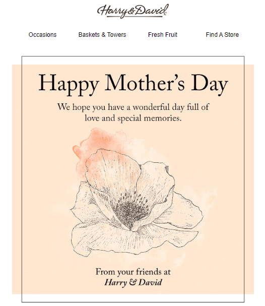  Mother's Day greeting email