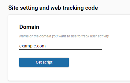 How to set up web tracking