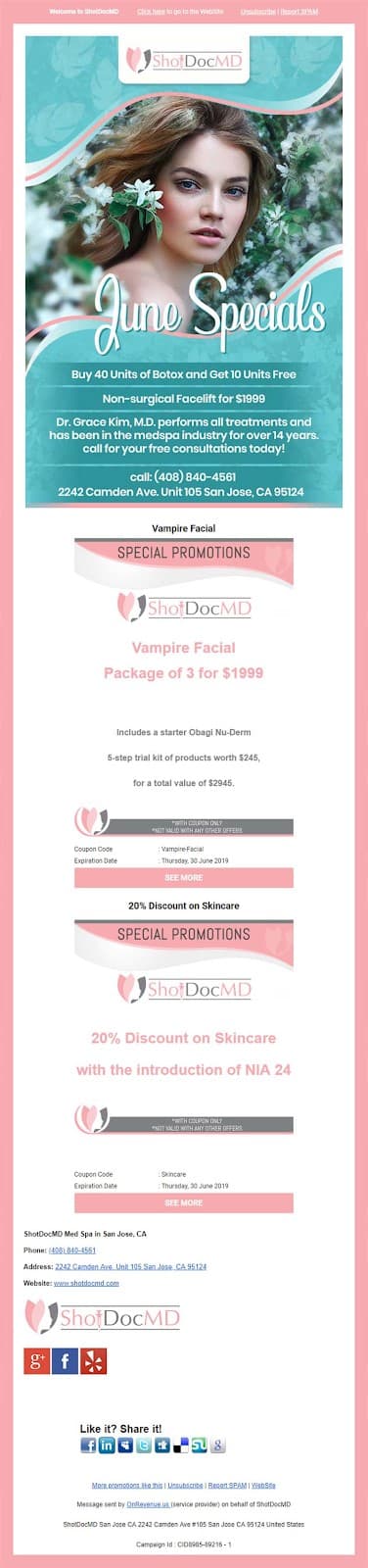 Email newsletter by ShoDocMD