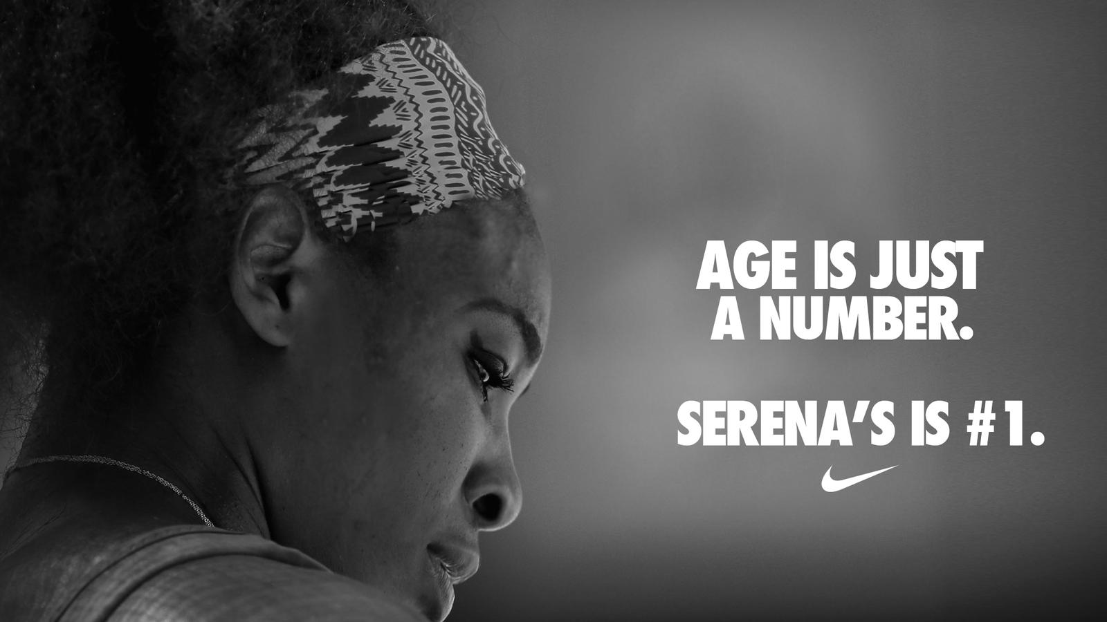 Serena Williams in an email campaign