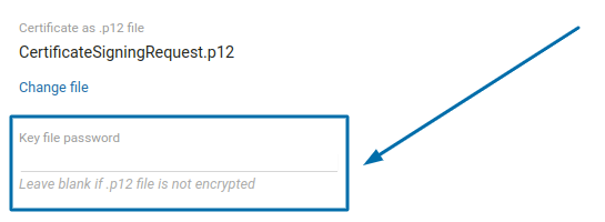 Key file password